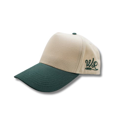 Off White/ Olive Green Snapback