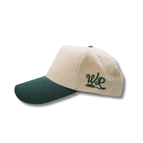 Off White/ Olive Green Snapback