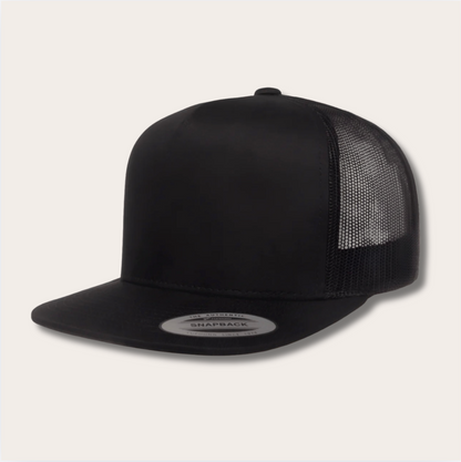 Black Trucker Snapback
