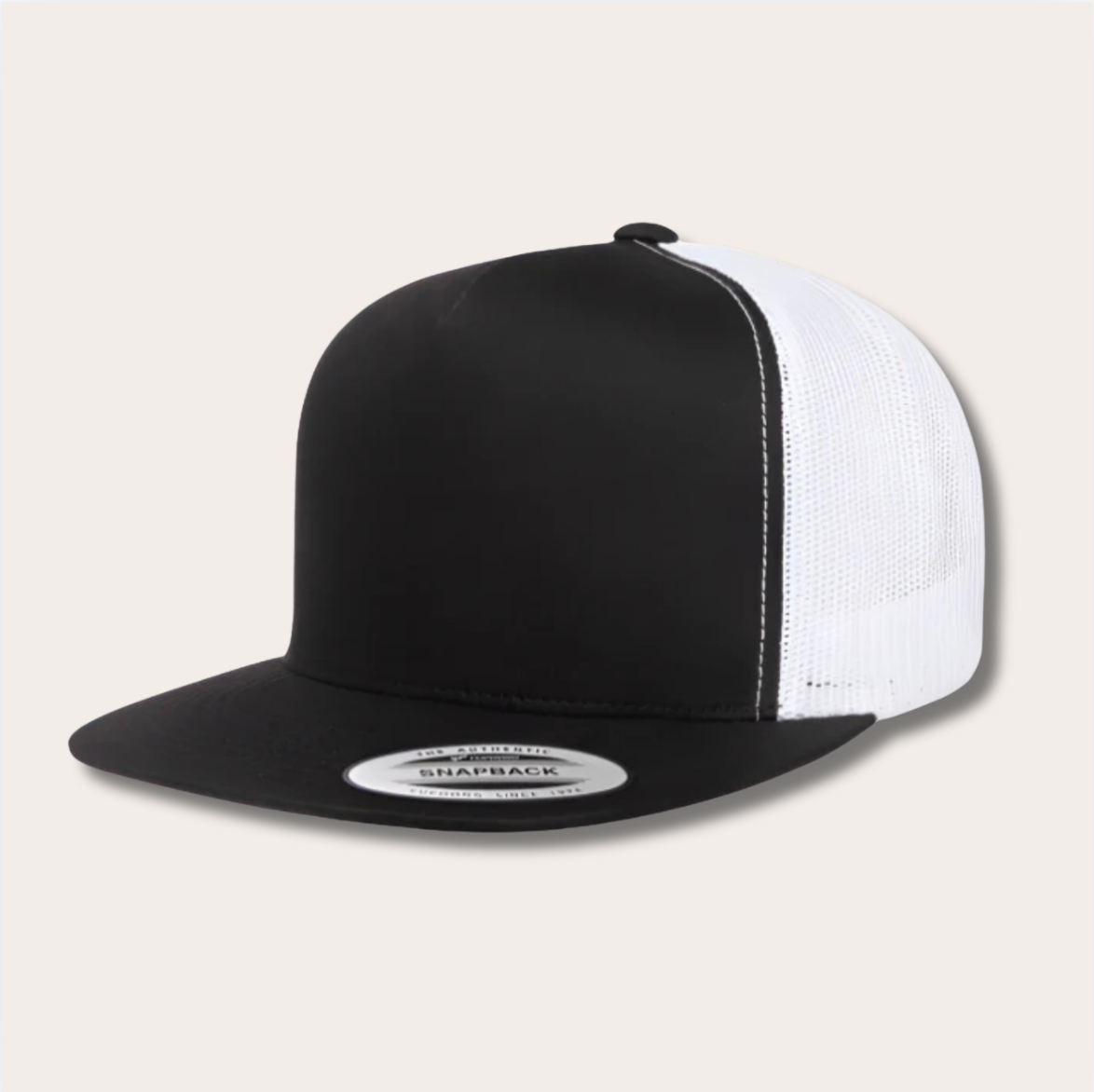 Black/White Trucker Snapback