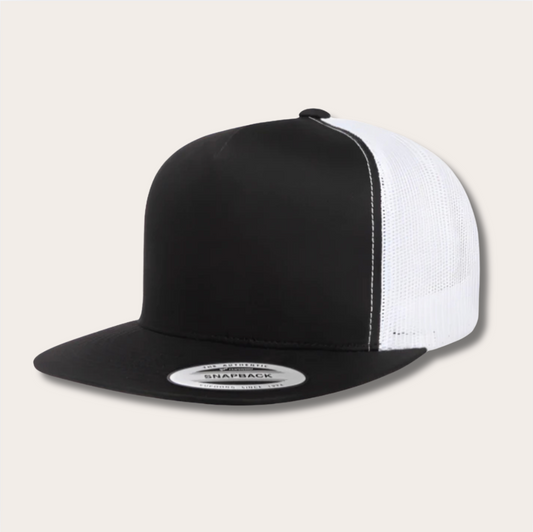 Black/White Trucker Snapback