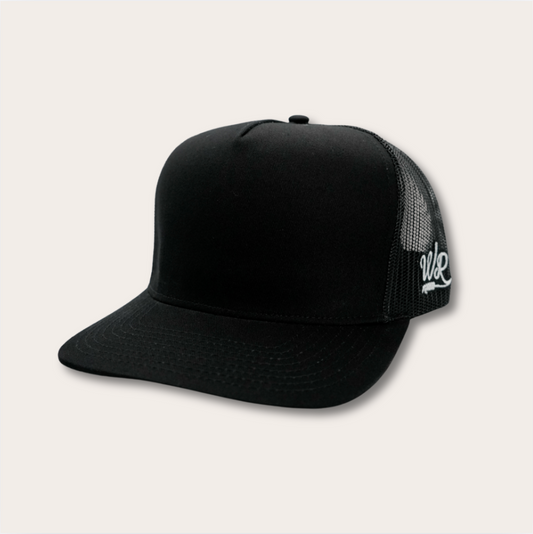 Black Trucker Snapback