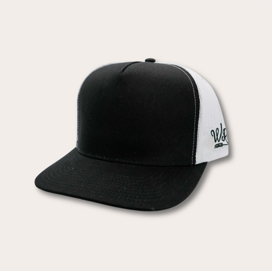Black/White Trucker Snapback