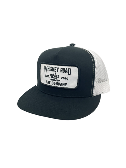 WR Outlaw - Black/White Trucker Hat - Whiskey Road Hat Company