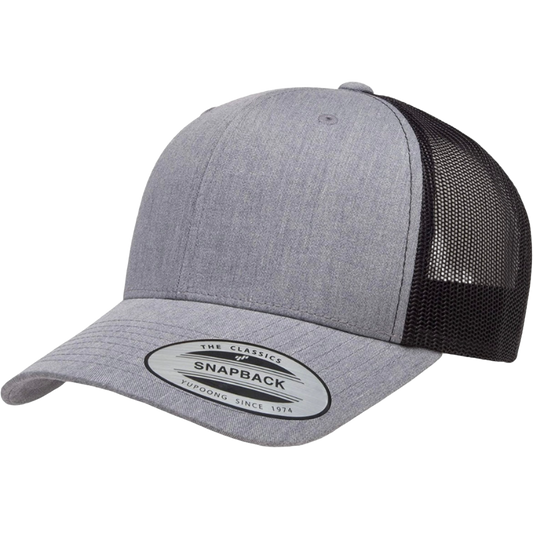 Heather/Black Snapback - Whiskey Road Hat Company