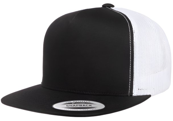 Black/White Trucker Snapback - Whiskey Road Hat Company