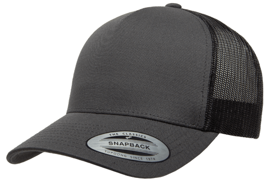 Charcoal 5-Panel Snapback - Whiskey Road Hat Company