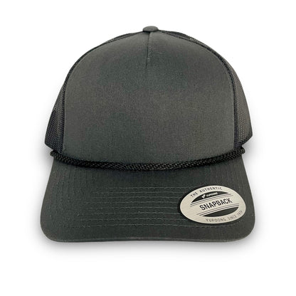 Charcoal 5-Panel Snapback - Whiskey Road Hat Company