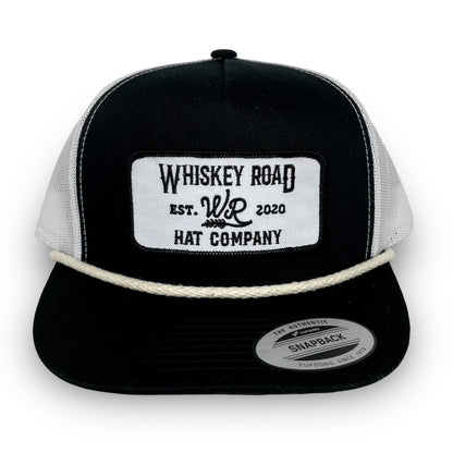 WR Outlaw - Black/White Trucker Hat - Whiskey Road Hat Company