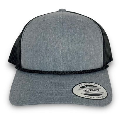 Heather/Black Snapback - Whiskey Road Hat Company