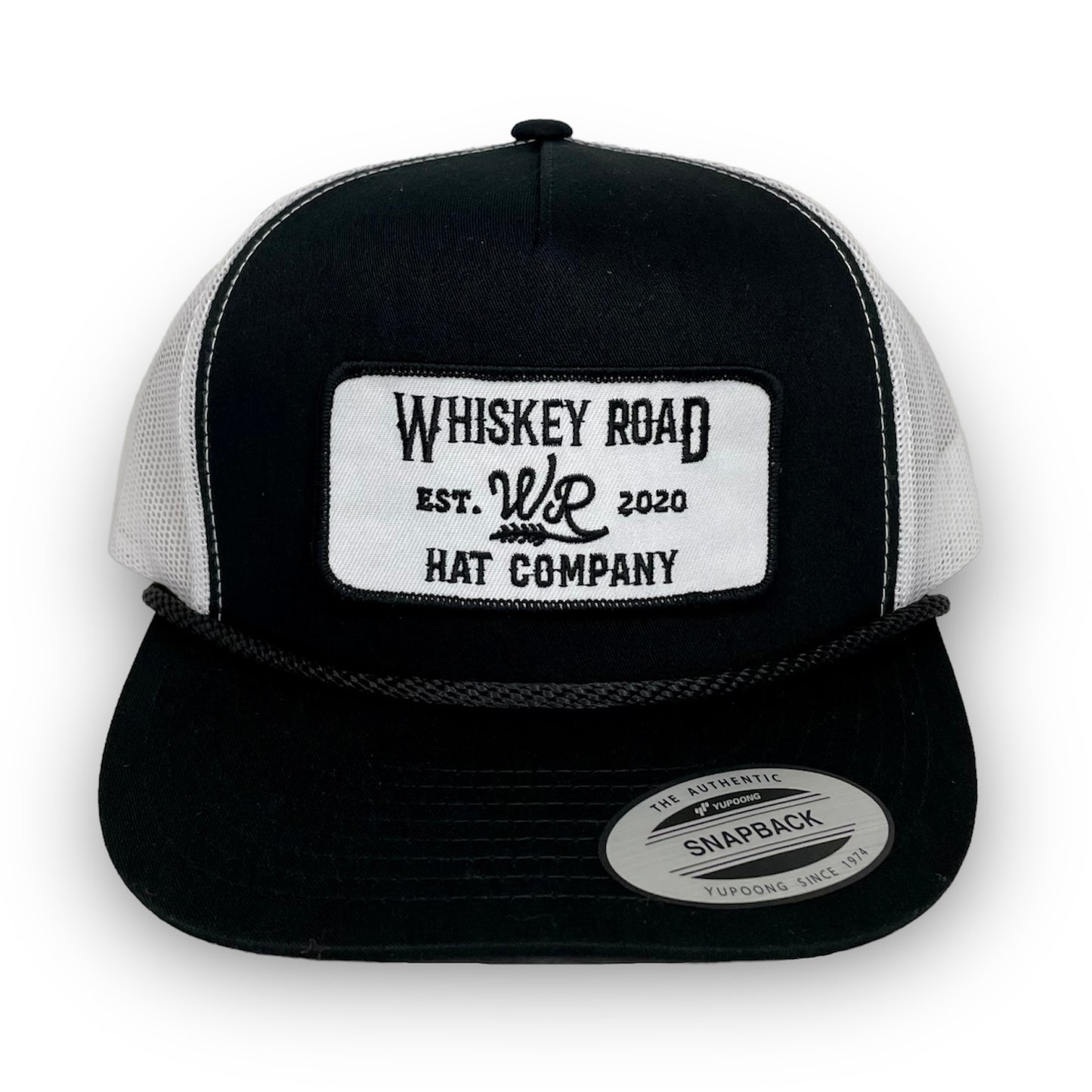 WR Outlaw - Black/White Trucker Hat - Whiskey Road Hat Company