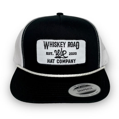 WR Outlaw - Black/White Trucker Hat - Whiskey Road Hat Company